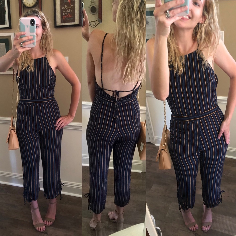 Striped jumpsuit